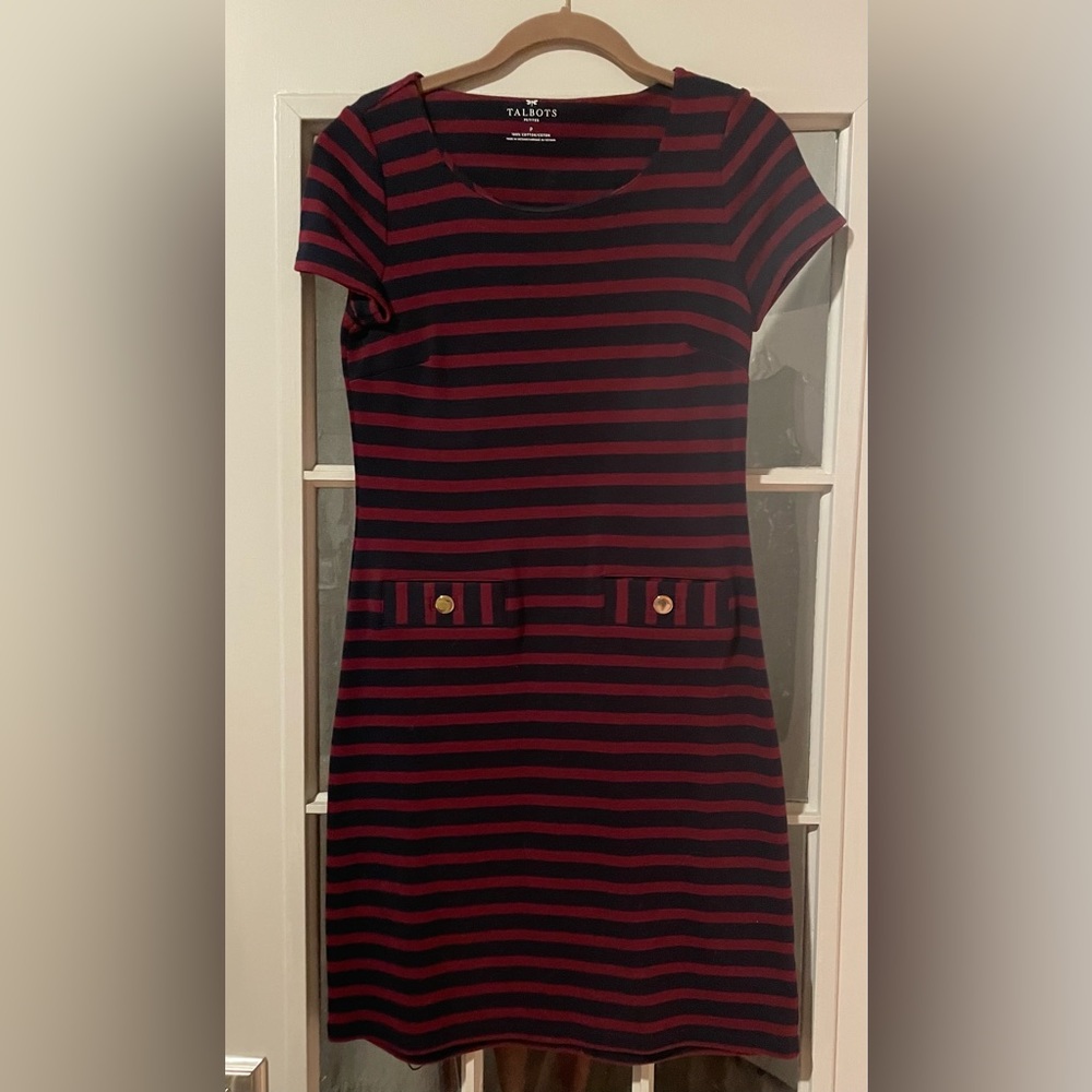Burgundy Talbots traditional knit dress